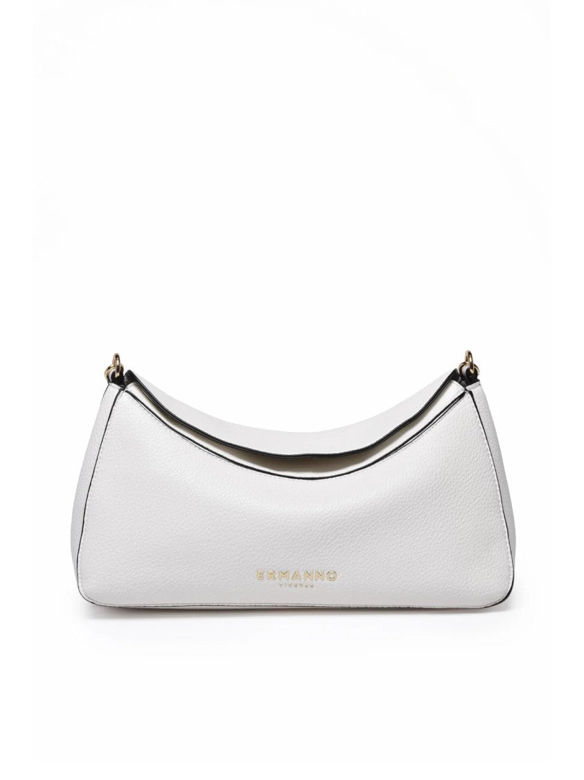 Ermanno Firenze White Polyurethane Hobo Shoulder Bag