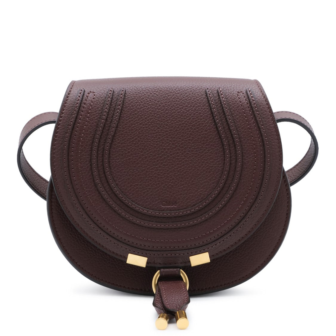 Chloé Textured Leather Marcie Crossbody Bag With Adjustable Strap