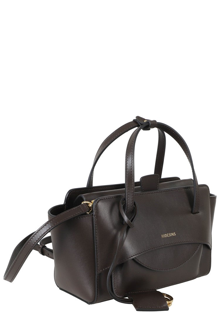 Hidesins Brown S Premier Double Top Handle Leather Handbag