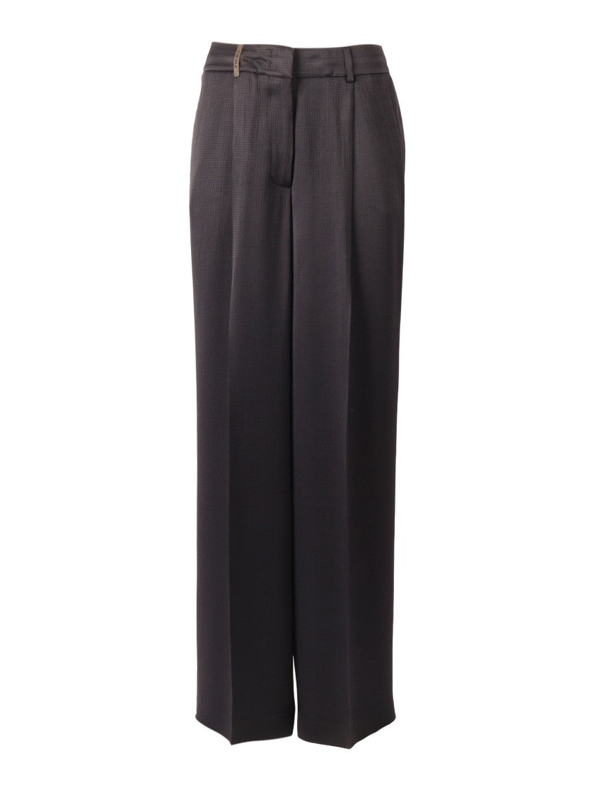 Peserico Woman Trousers Pleated Straight-Leg Pants