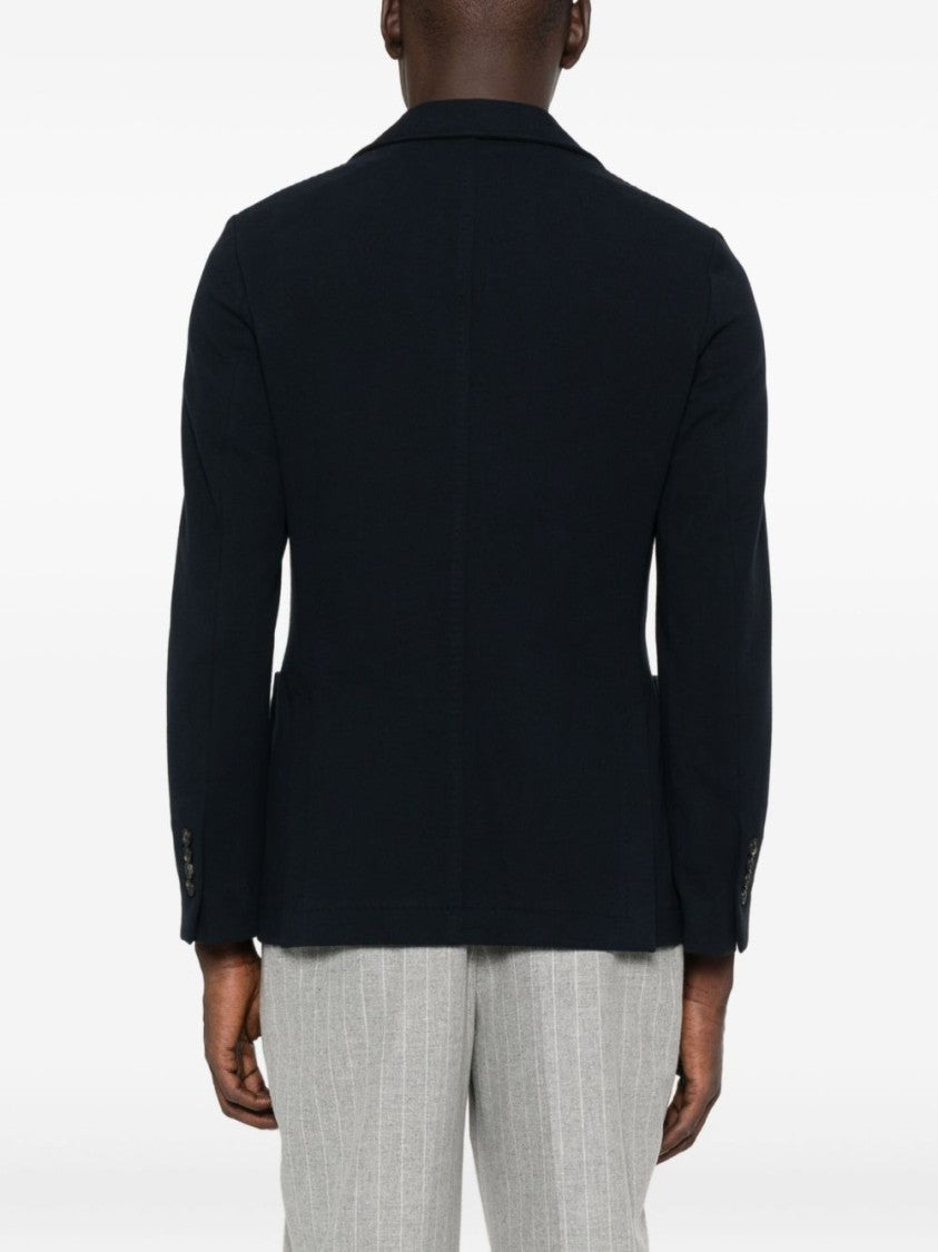 Circolo 1901 Tailored Navy Blue Blazer With Notch Lapel And Two-Button Closure