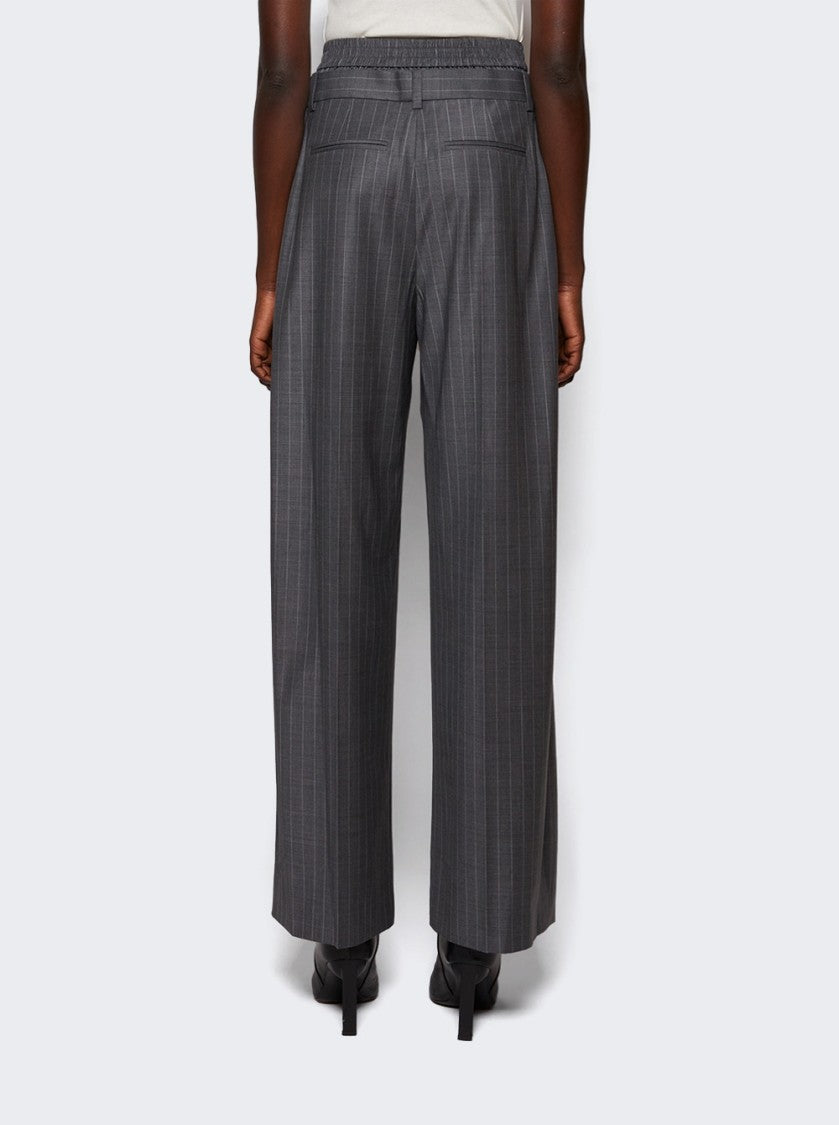 Alexander Wang Pleated Trouser With Boxer Grey Pinstripe