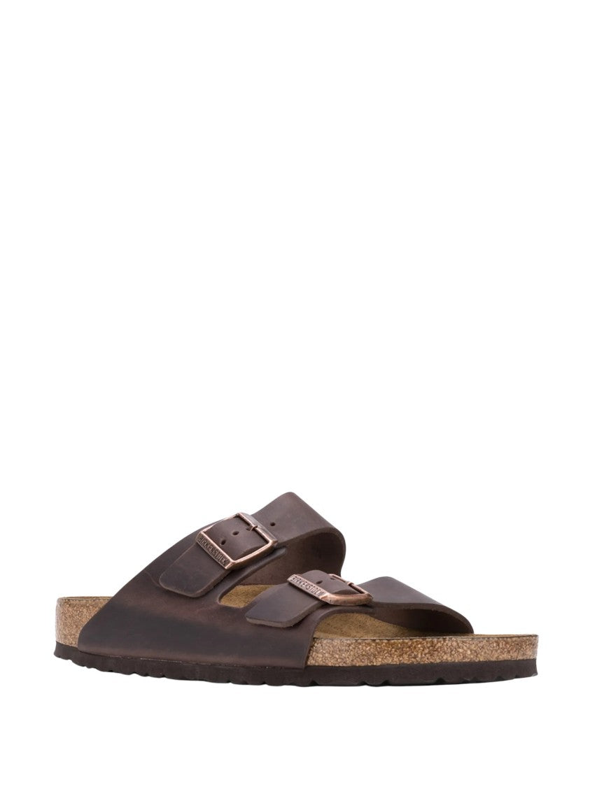 Birkenstock Arizona Sfb Brown Calf Leather Slip-On Loafers
