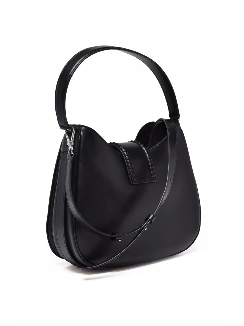 Emporio Armani Black Bovine Leather Compartmentalized Bag