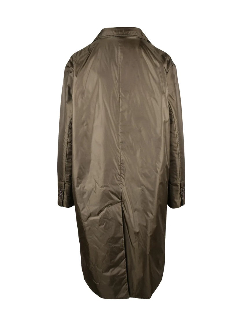 Aspesi Khaki Polyamide Padded Soju Overcoat