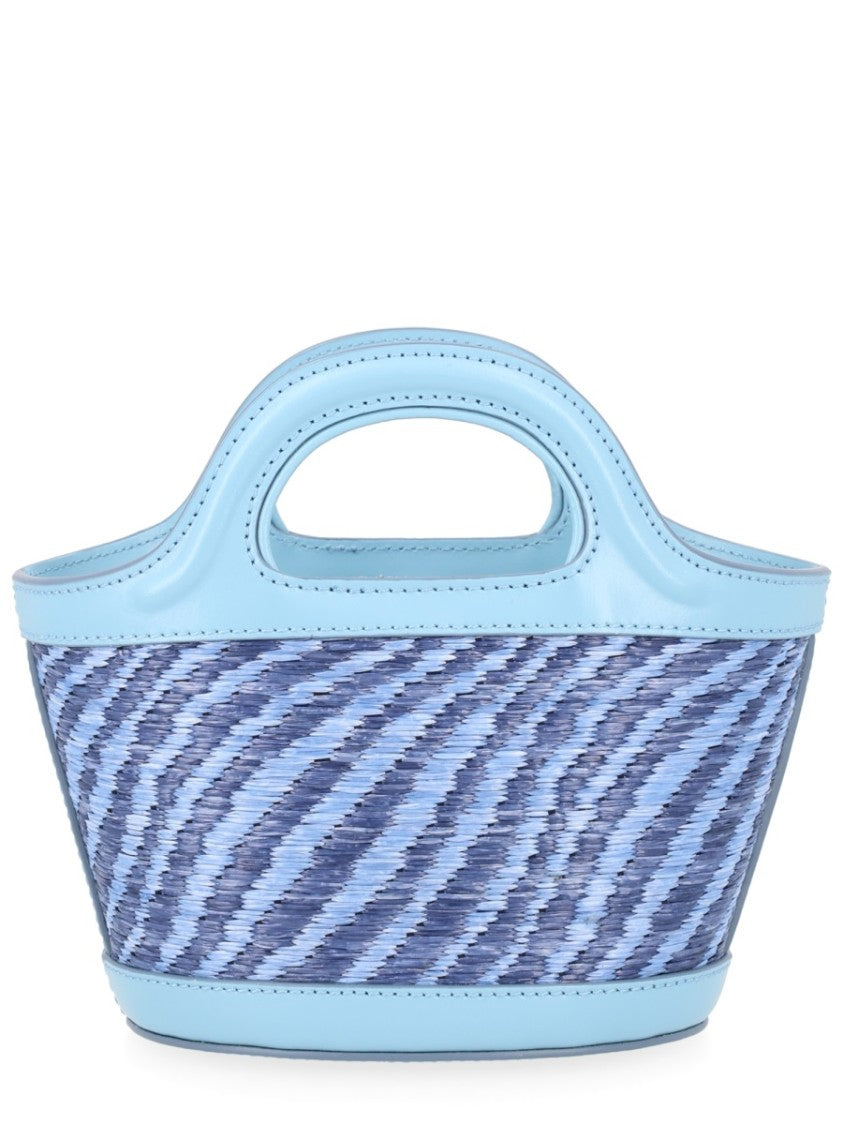 Marni Blue Tropicalia Woven Textured Handbag