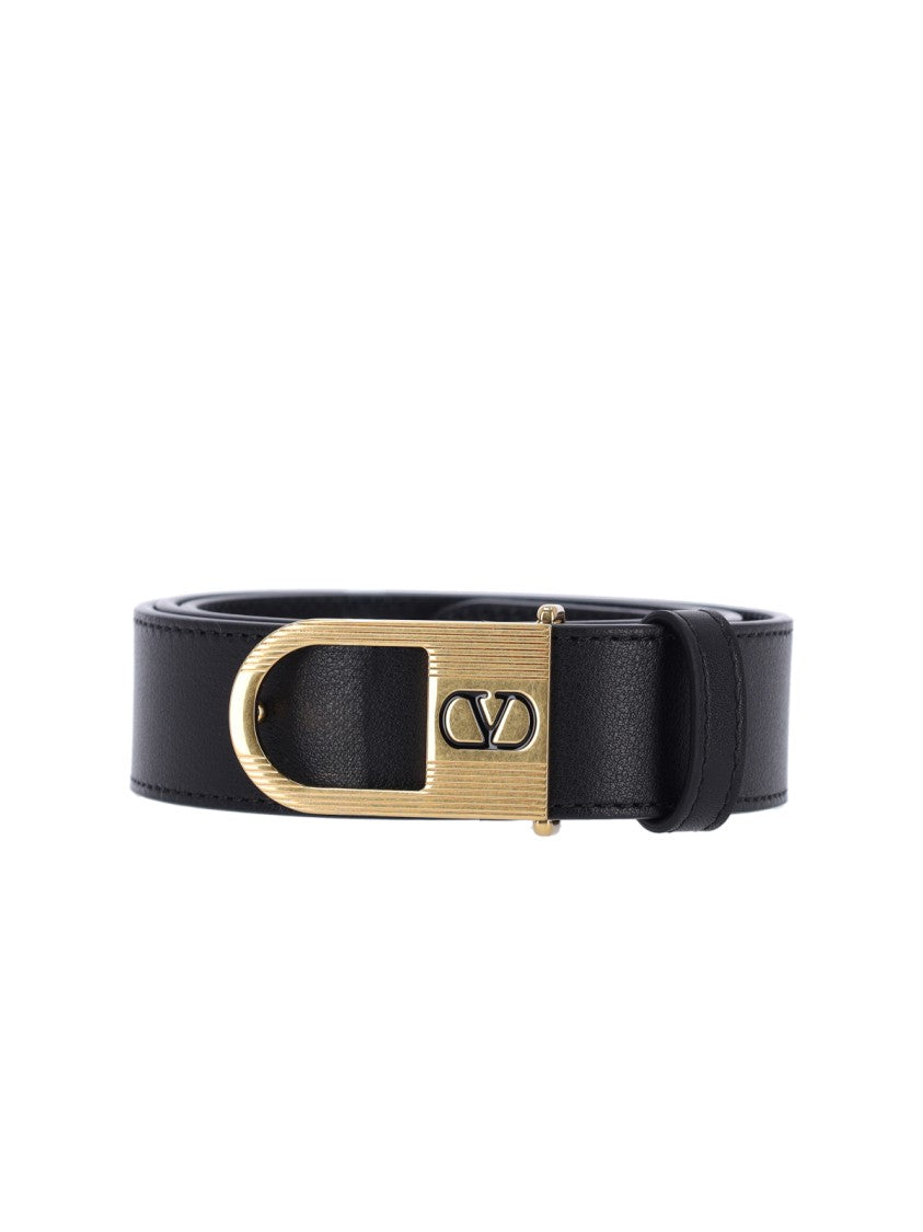 Valentino Garavani Vlogo Signature Belt – Black