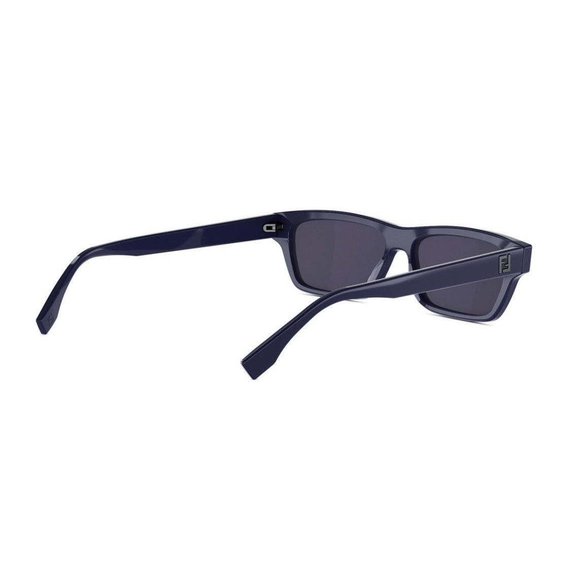 Fendi Dark Blue Ff Squared Acetate Mirrored Sunglasses