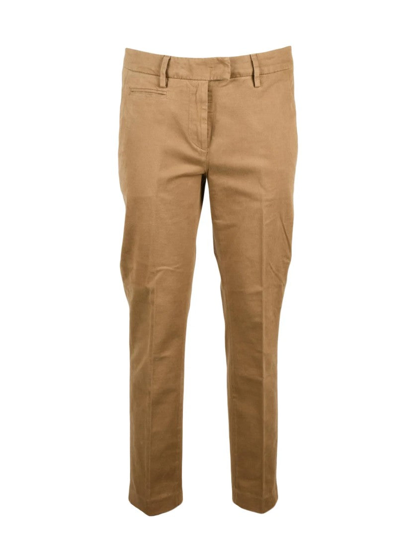 Dondup Biscuit Perfect Straight-Leg Stretch Cotton Trousers