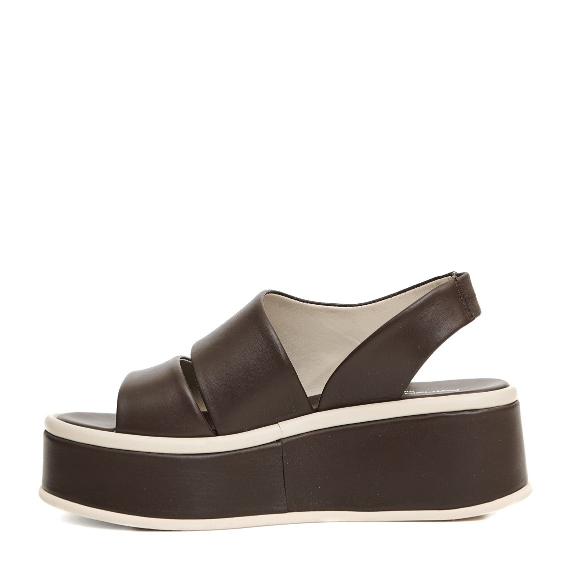 Patrizia Bonfanti 5Cm Wedge Sandal In Chocolate Leather