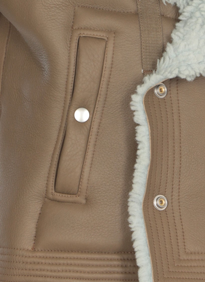 Rick Owens Green Leather Biker