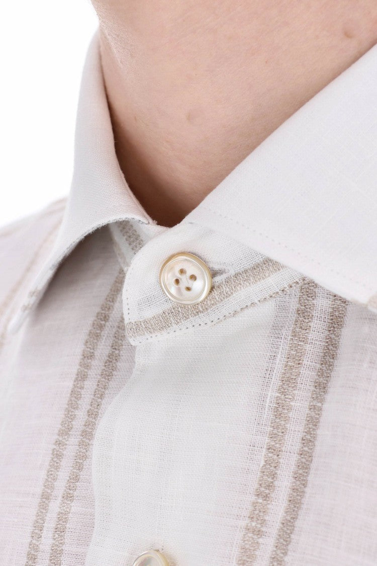 Eleventy Special Stripe Linen Shirt