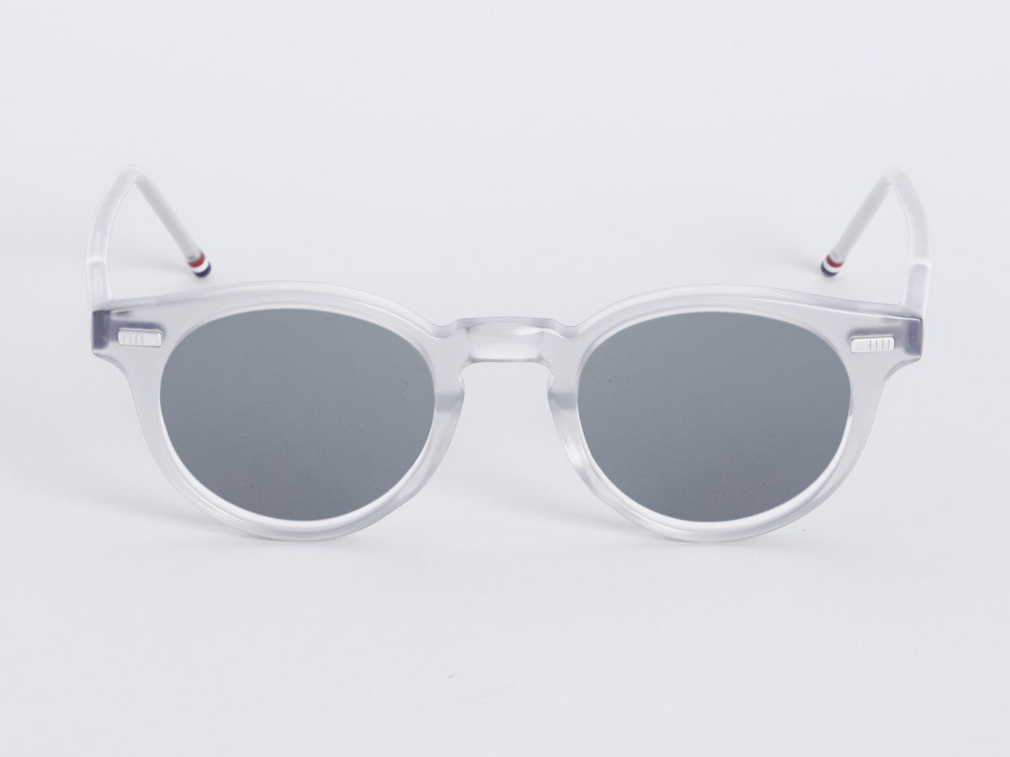Thom Browne Grey Ues404a Transparent Round Acetate Sunglasses