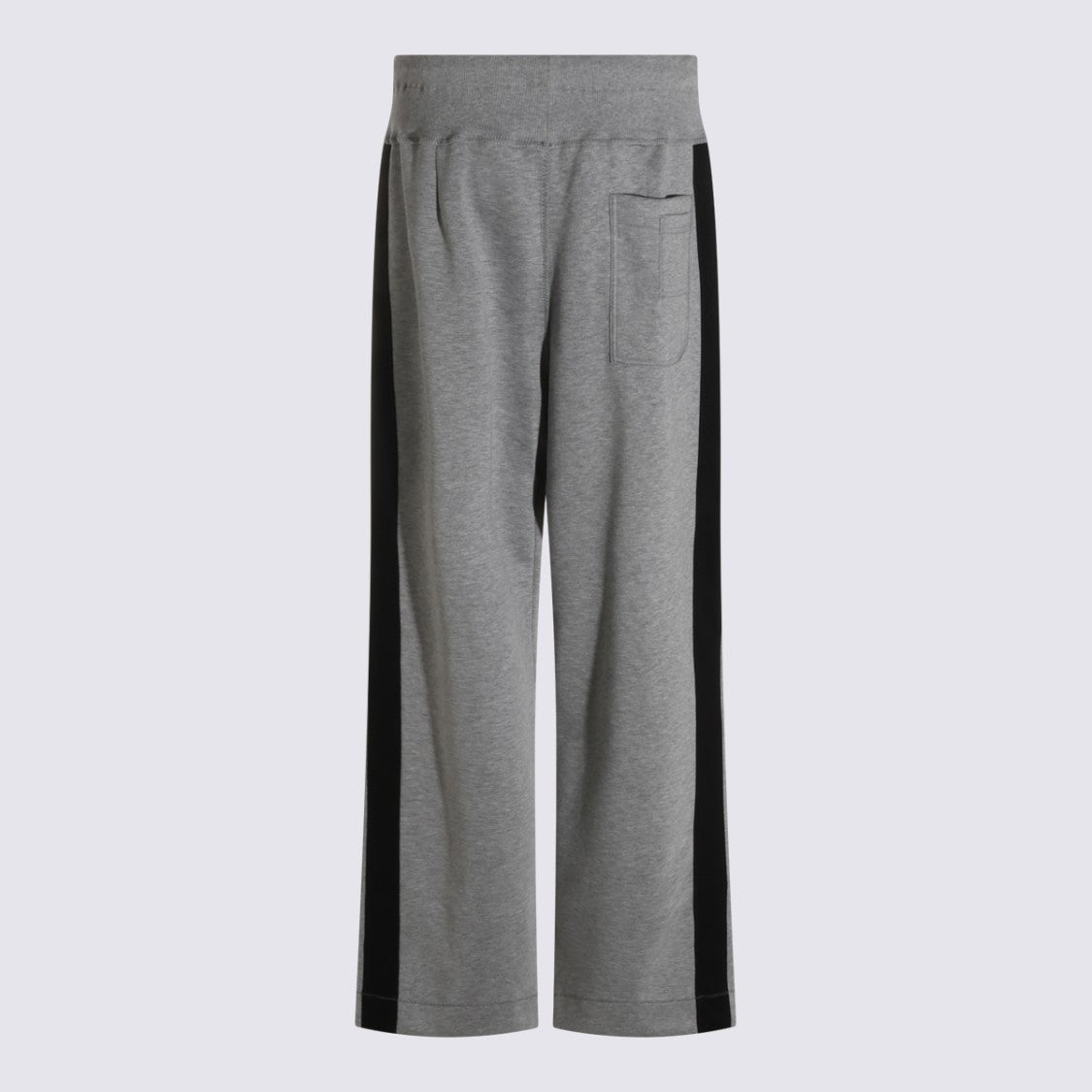 Lanvin Wide Leg Trousers With Black Side Panels And Adjustable Waistband