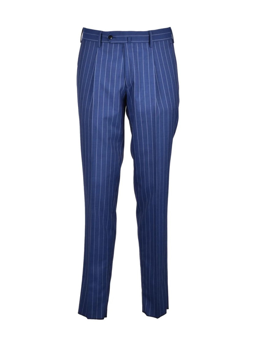 Di Pietro Sartoria Blue Virgin Wool Sartorial Men Suit