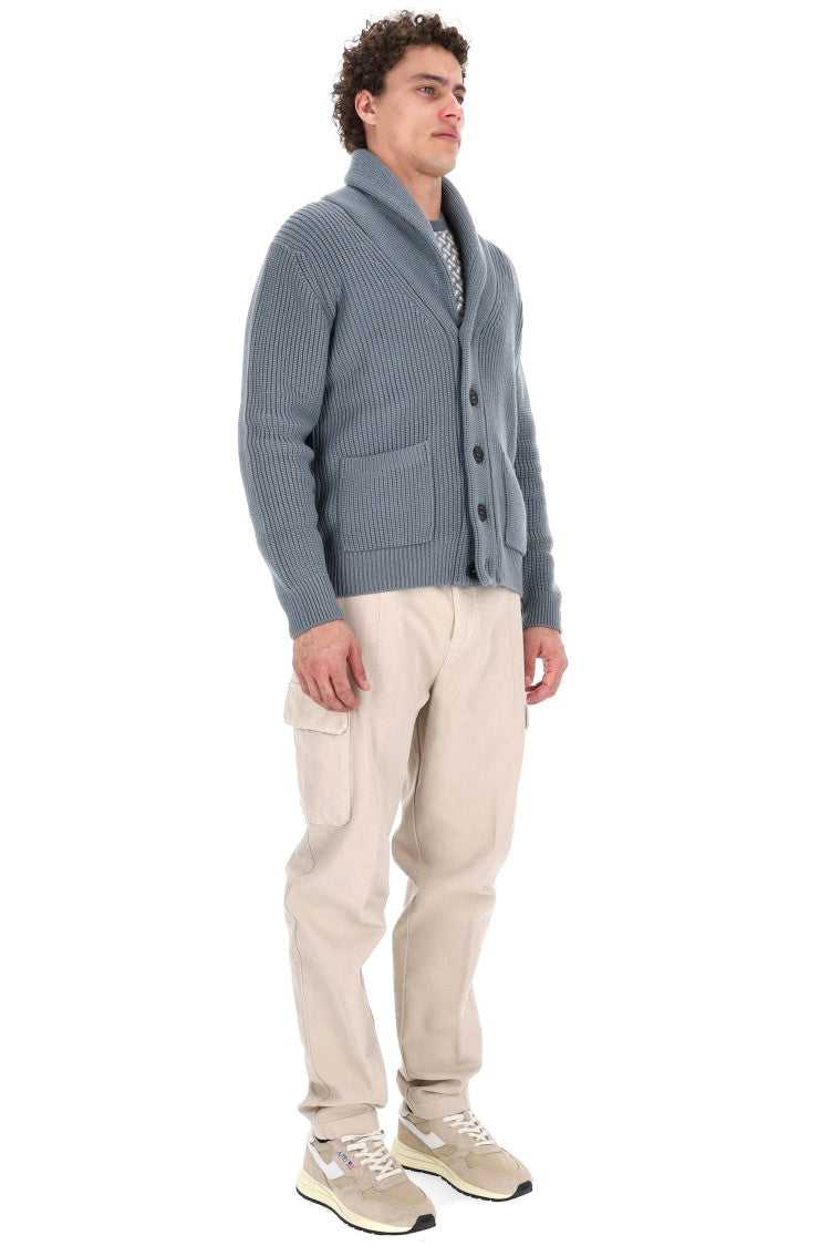 Drumohr Steve Mcqueen Shawl Collar Merino Wool Cardigan