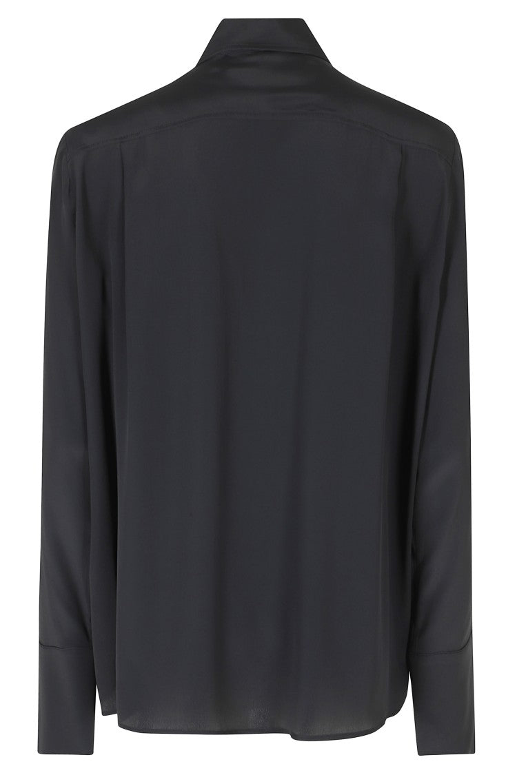 Federica Tosi Black Classic Hidden Button Placket Shirt