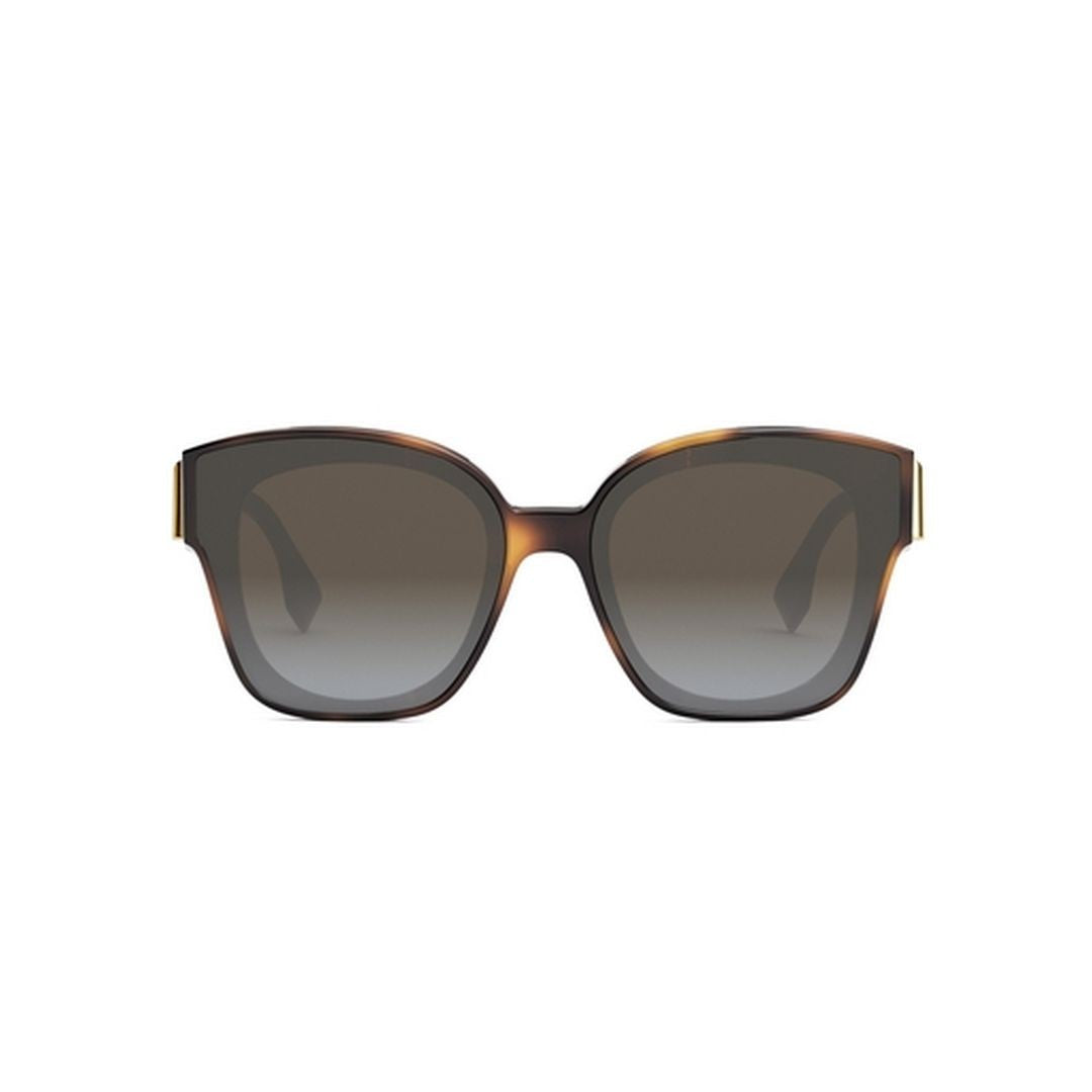 Fendi Brown Fe40098i Square Tortoiseshell Sunglasses
