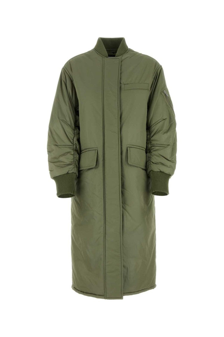 Stand Studio Olive Green Nylon Abbie Padded Jacket