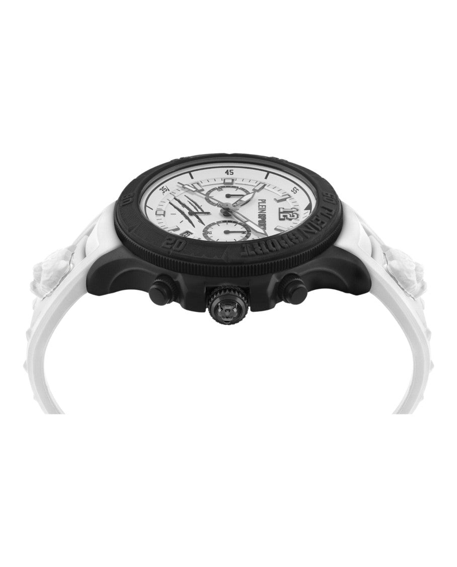 Plein Sport Chronograph Date Quartz Watch With 47Mm Ip Black Case