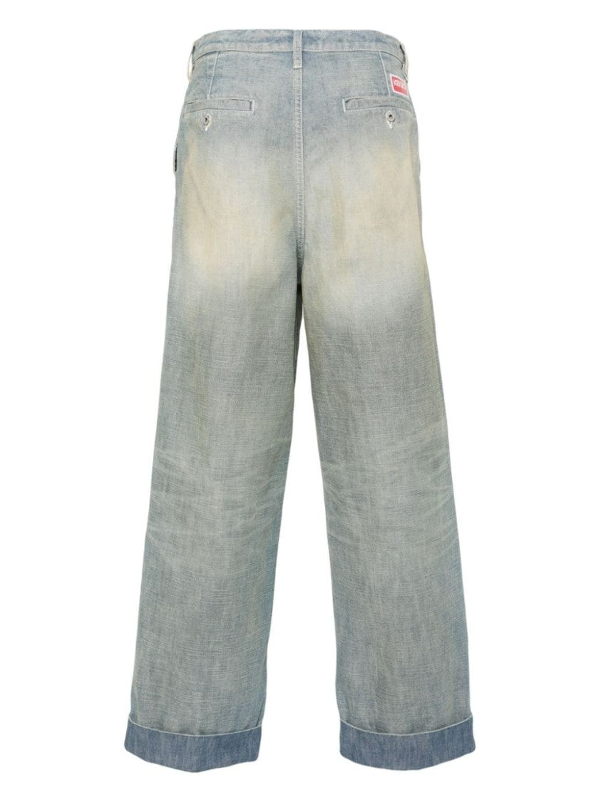 Kenzo Medium Blue Denim Trousers