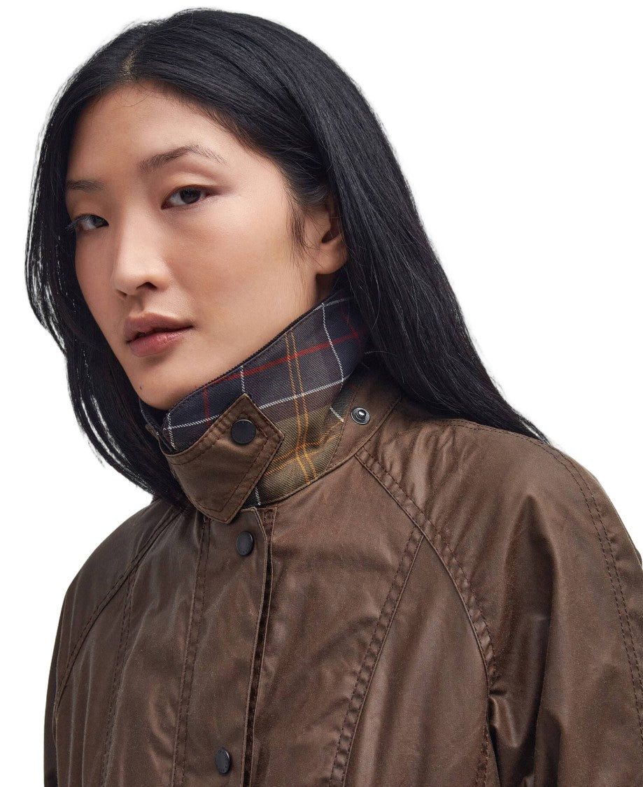 Barbour Beadnell Wax Jacket With Velvet Collar