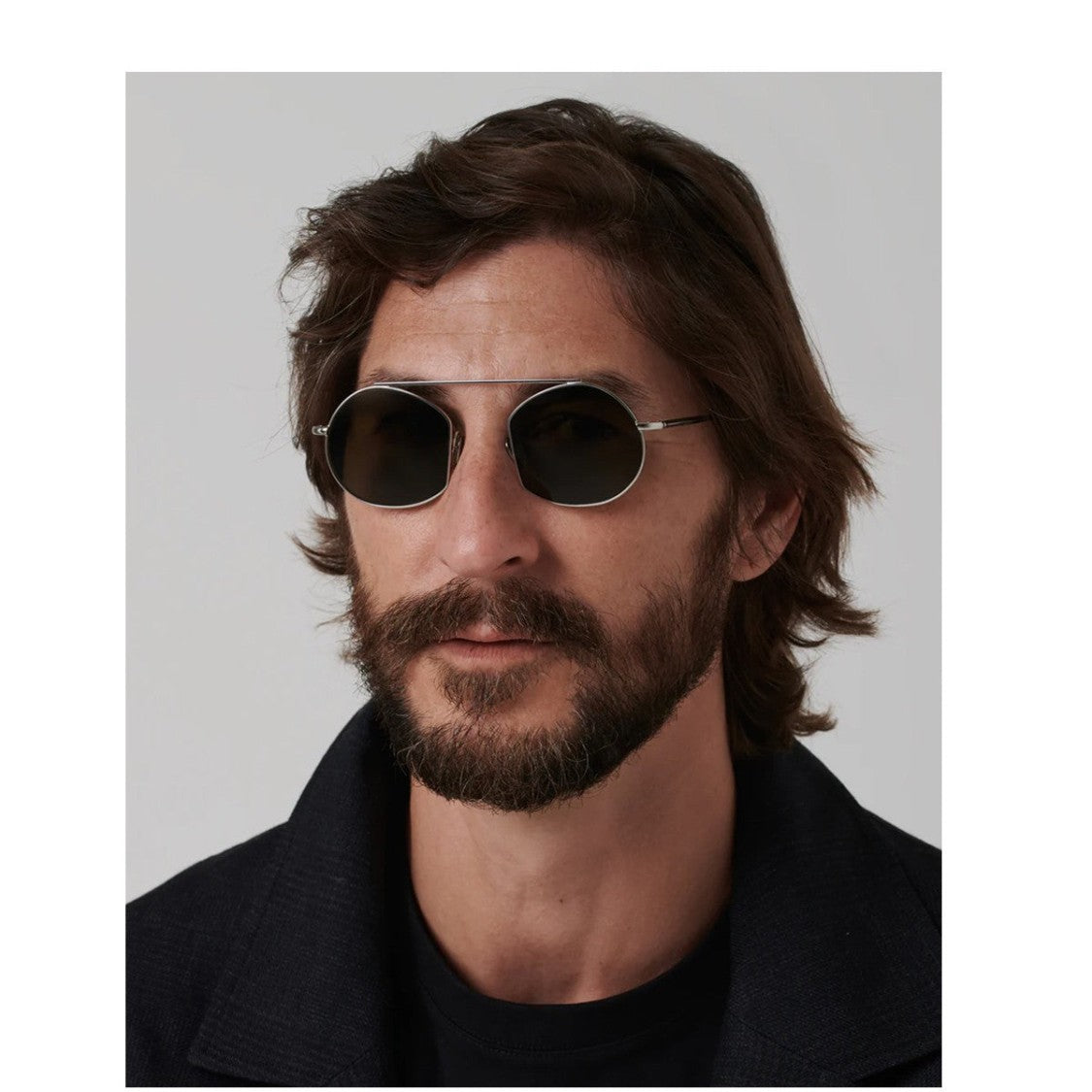 Ahlem White Gold Victoires Round Sunglasses
