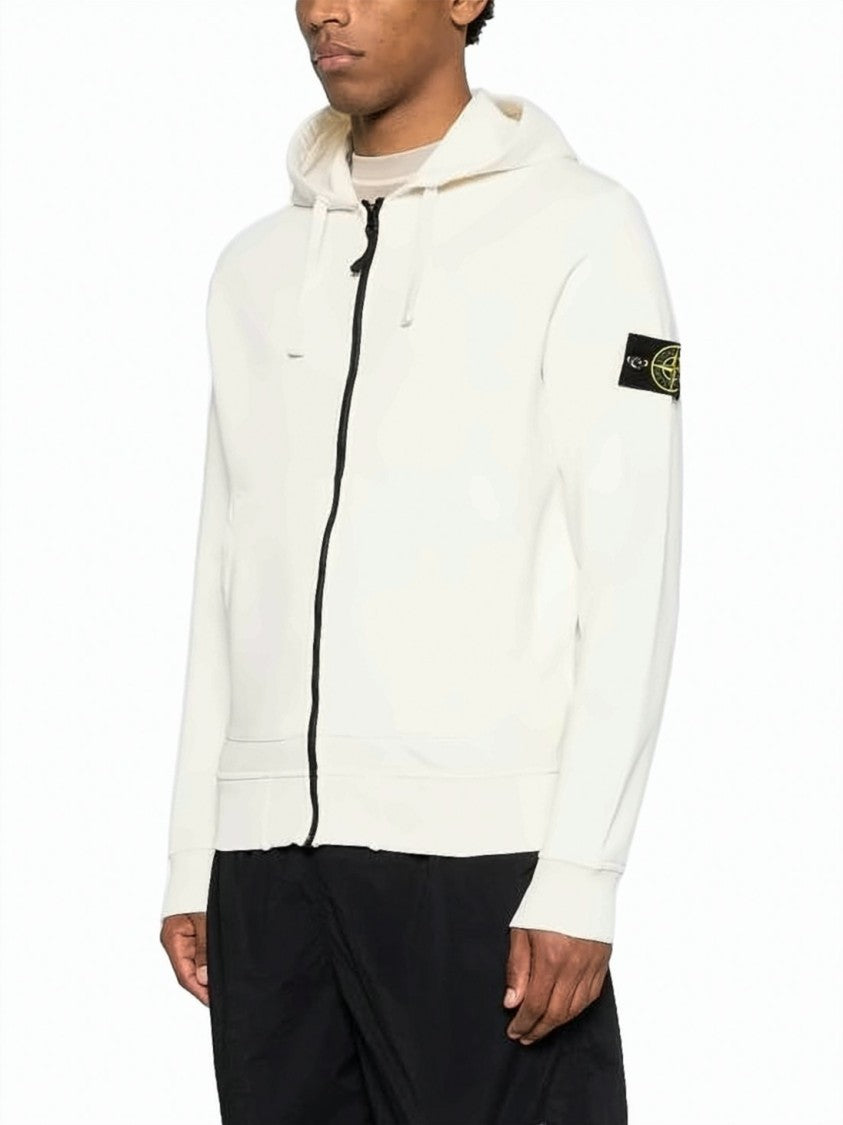 Stone Island Full-Zip Hoodie With Drawstring Hood