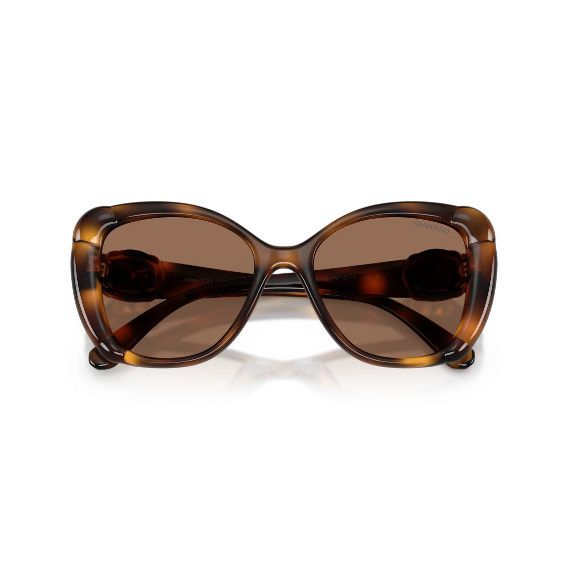 Swarovski 0Sk6051u Oversized Tortoiseshell Sunglasses With Crystal-Embellished Temples