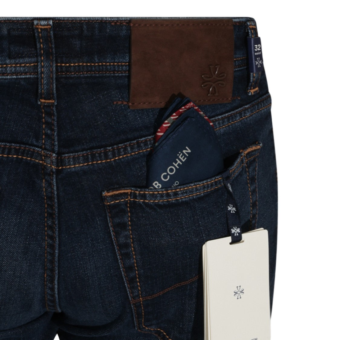Jacob Cohen Dark Indigo Slim Fit Contrast Stitch Jeans