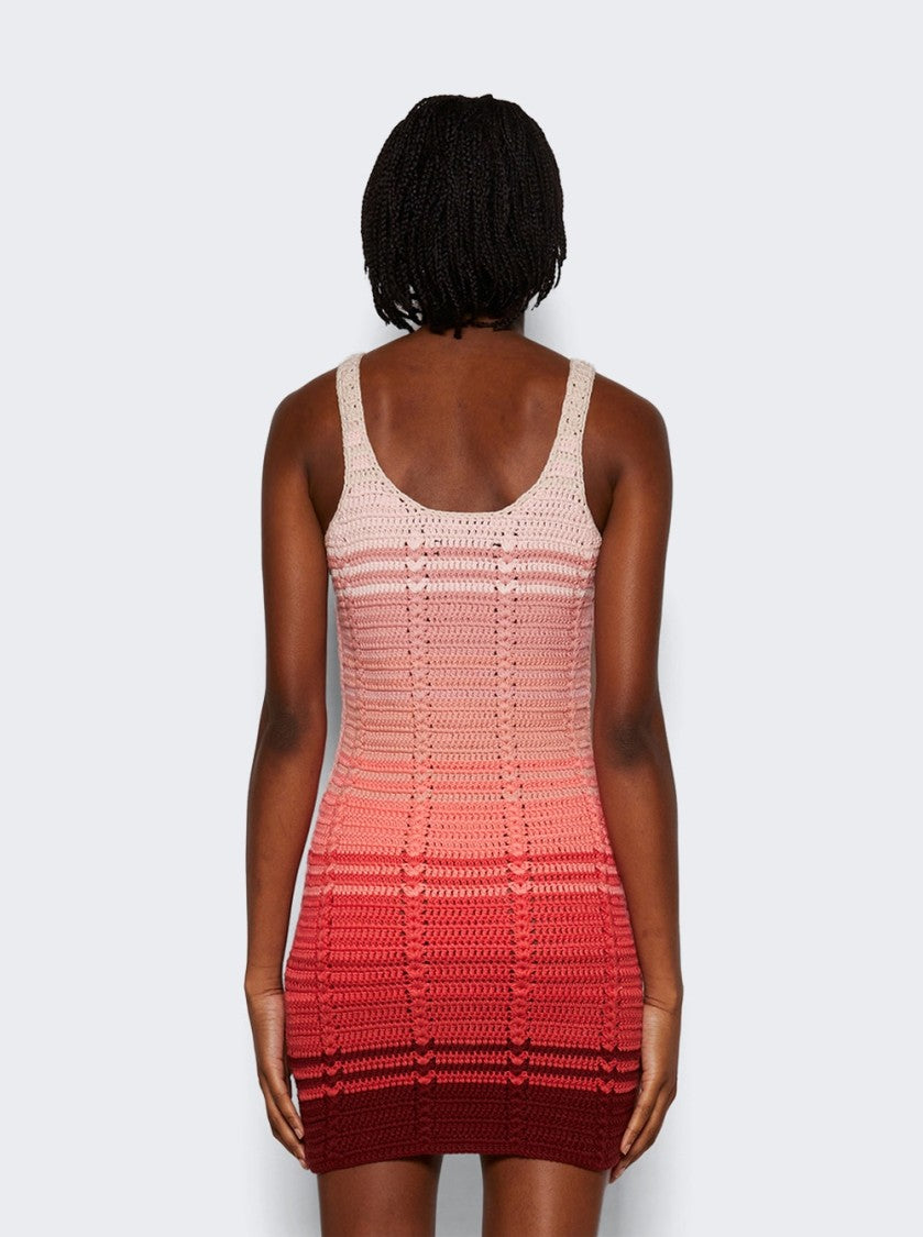 Amiri Sunset Ombre Crochet Dress