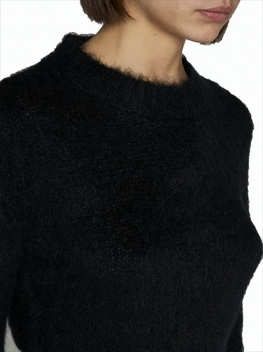 Marni Cropped Textured Knit Sweater