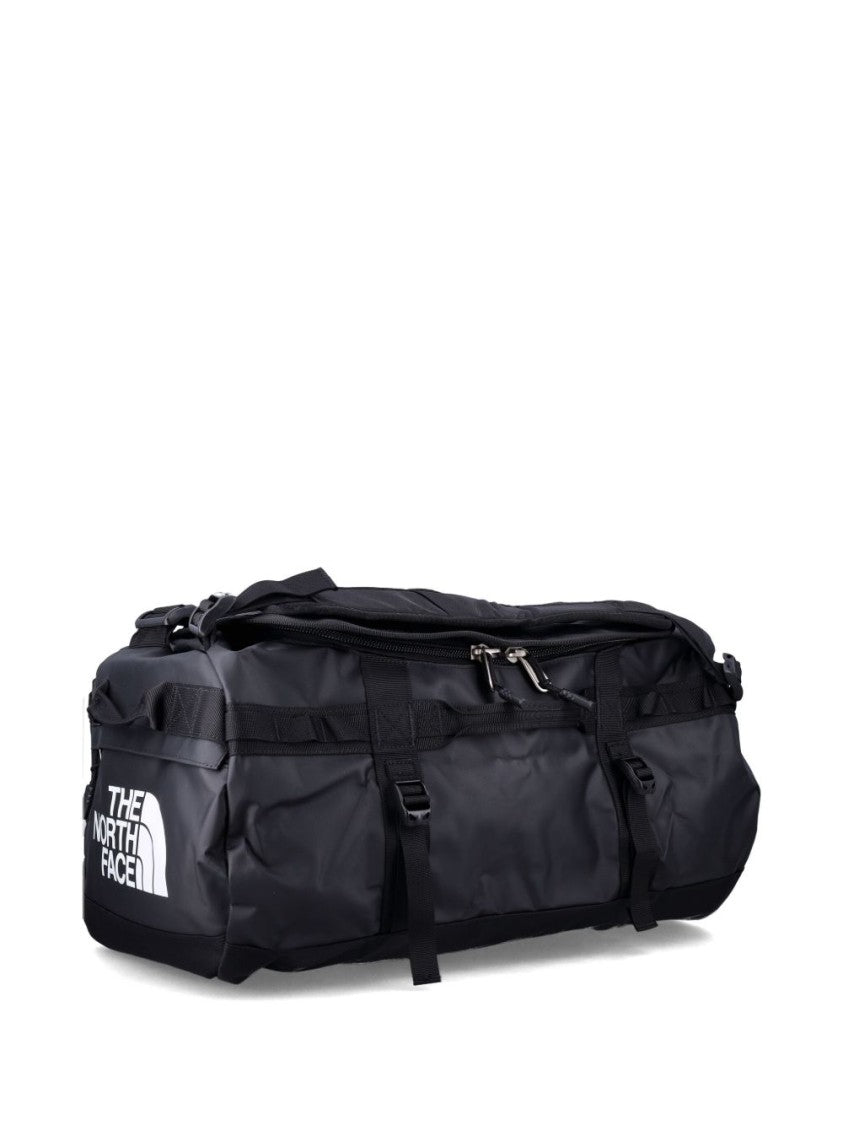The North Face Rectangular Grey Duffel Bag With Padded Shoulder Straps