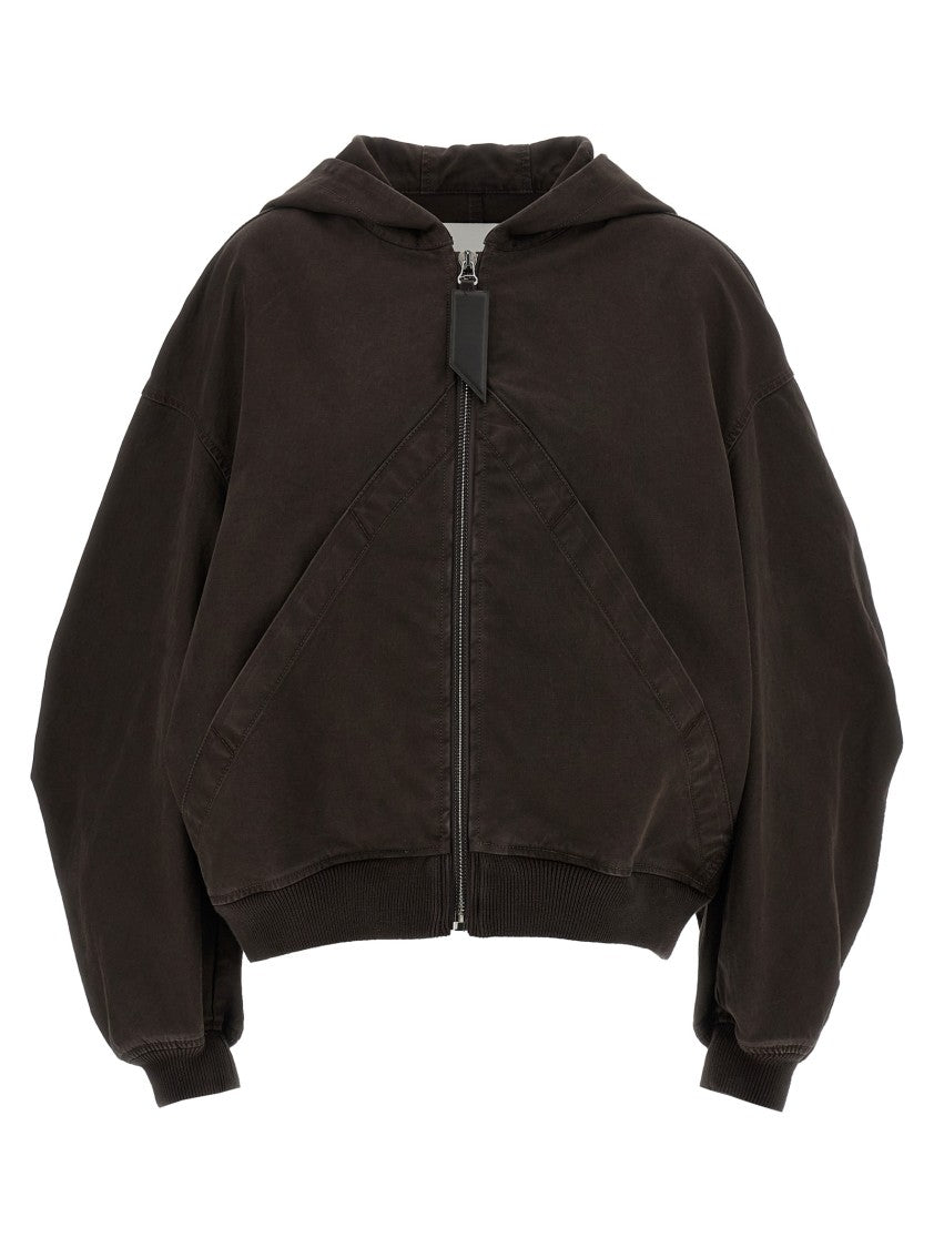 The Attico Hooded Cotton Bomber Jacket