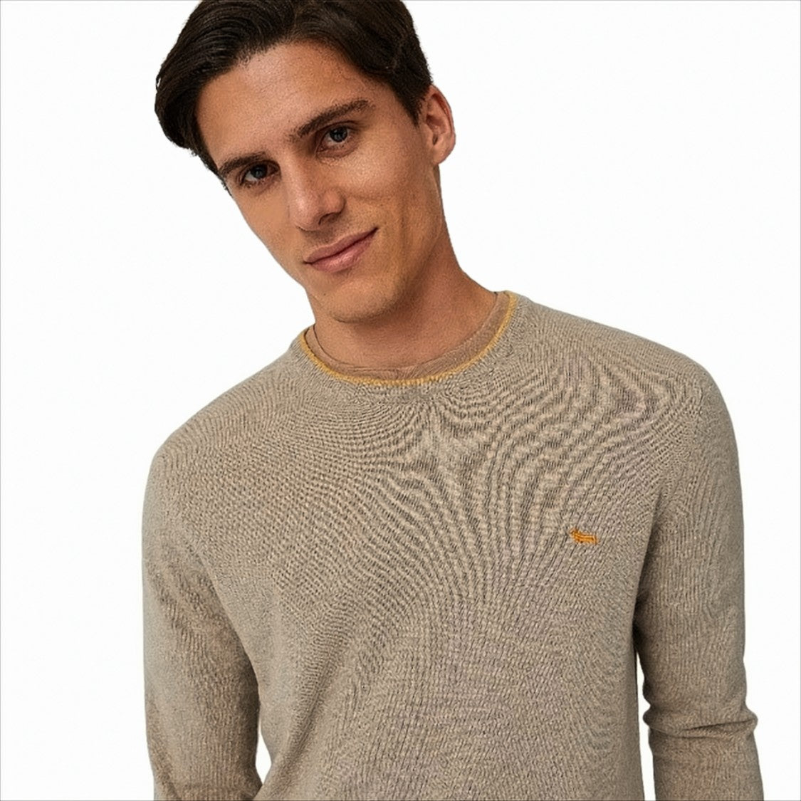 Harmont & Blaine Cashmere Blend Pullover With Contrasting Stripe
