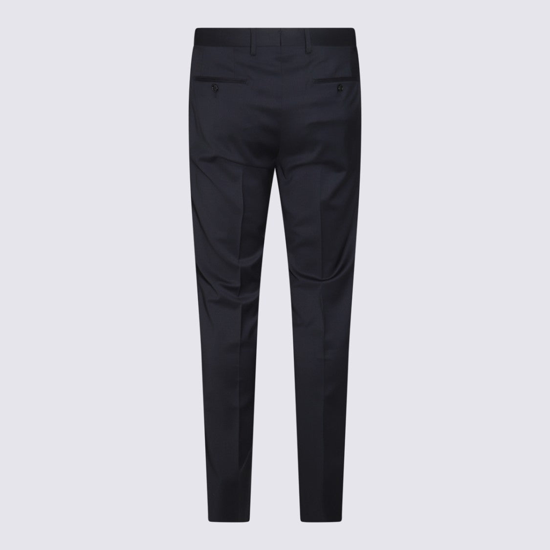 Lardini Tailored Black Trousers With Flat Front And Slim Fit