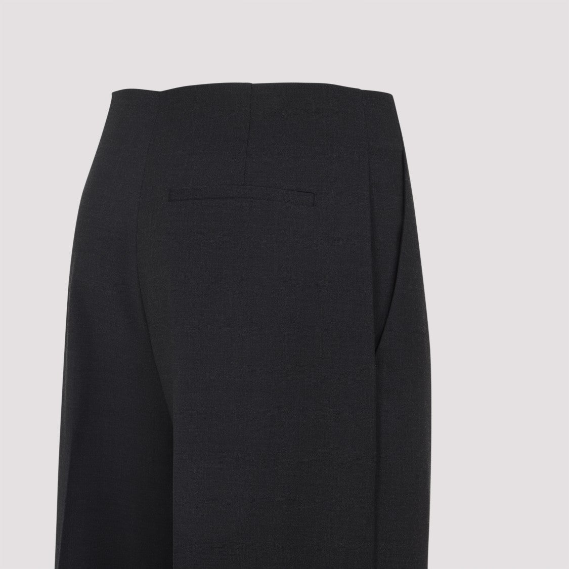 Alberta Ferretti High-Waisted Straight-Leg Trousers With Pressed Crease