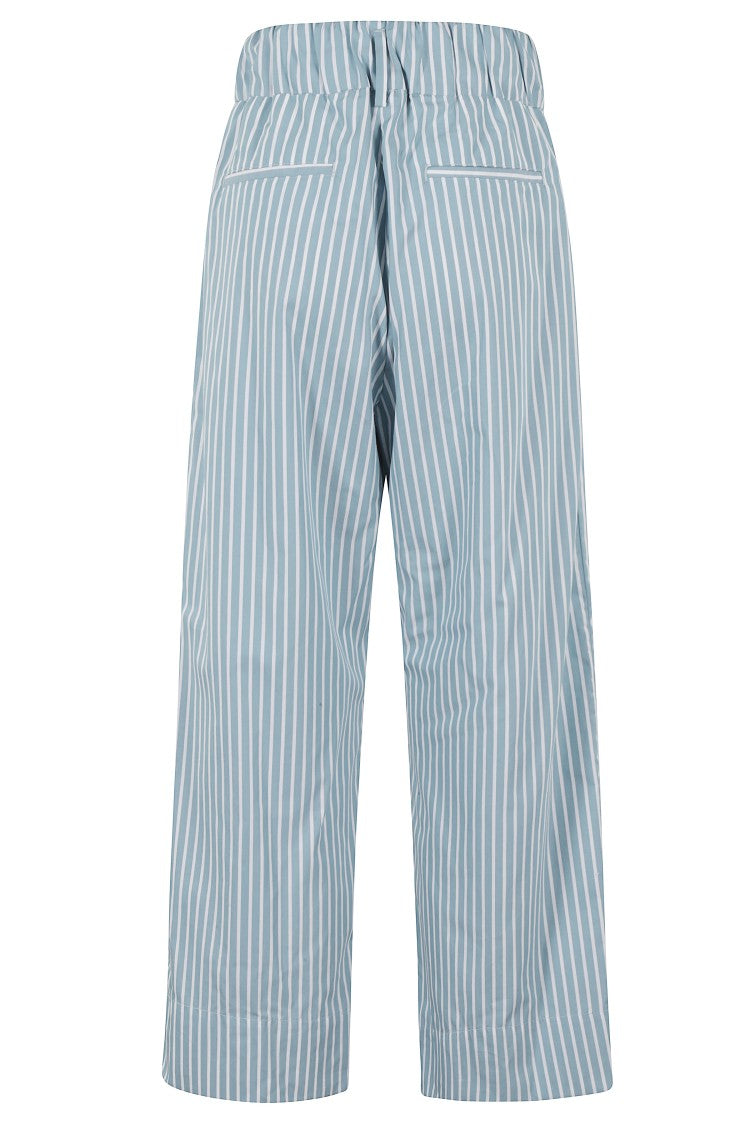 Myths Lightweight Striped Pants With Elasticized Waistband