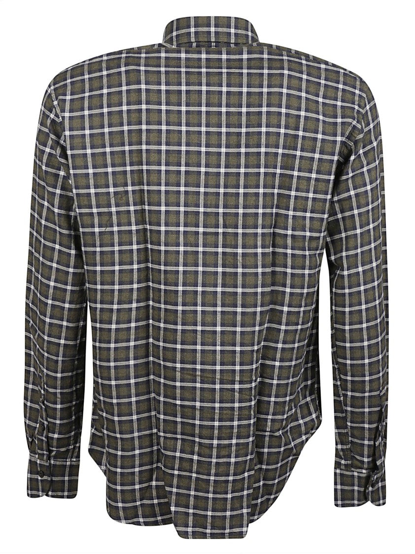 Orian Plaid Washed Long Sleeve Casual Shirt
