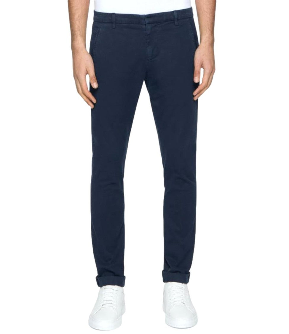 Dondup Straight-Leg Blue Denim Jeans With Five-Pocket Design