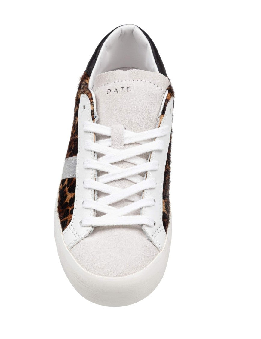 D.A.T.E D.A.T.E. Animal-Print Pony Skin Hill Low Sneakers