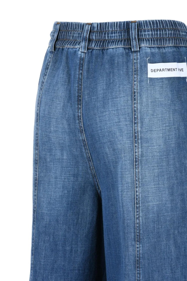 Department 5 Cotton Wide Leg Jeans - Blue