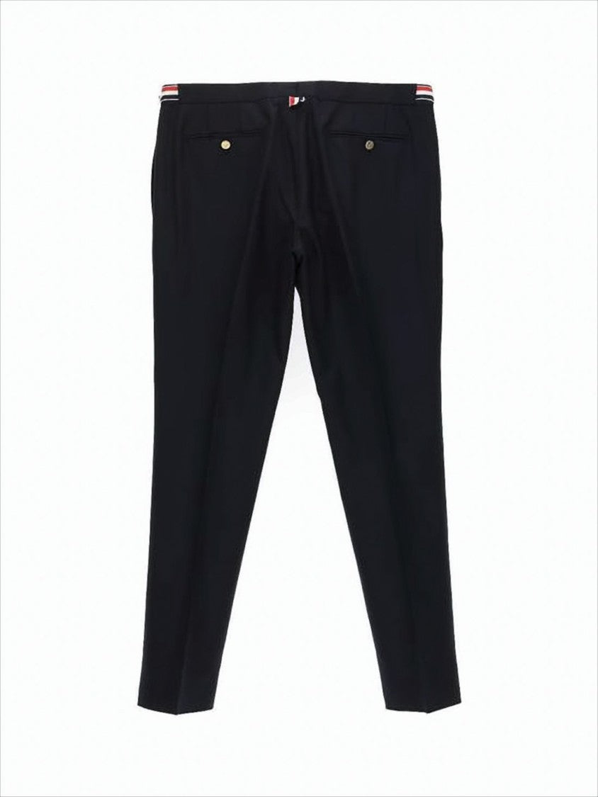 Thom Browne Tailored Slim Fit Wool Suit Pants With Classic Waistband