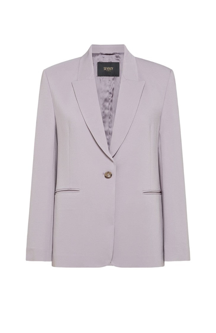 Seventy Single-Button Viscose Cadì Tailored Jacket