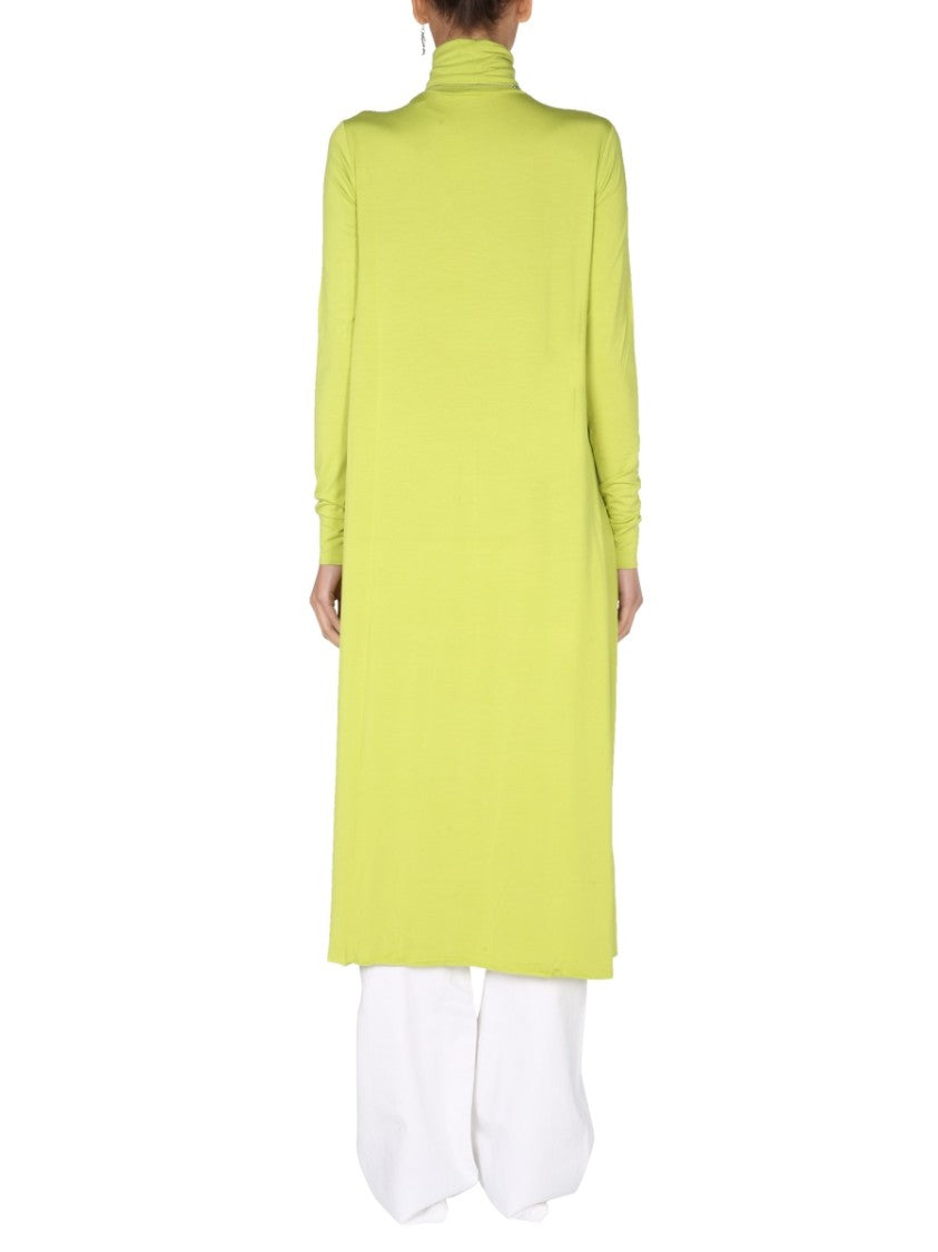 Raf Simons High Neck Jersey Midi Dress