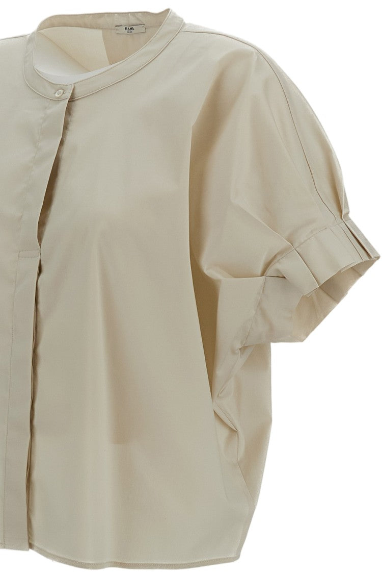 M.S.M. Milano Draped Short Sleeves Blouse With Kimono Shoulders