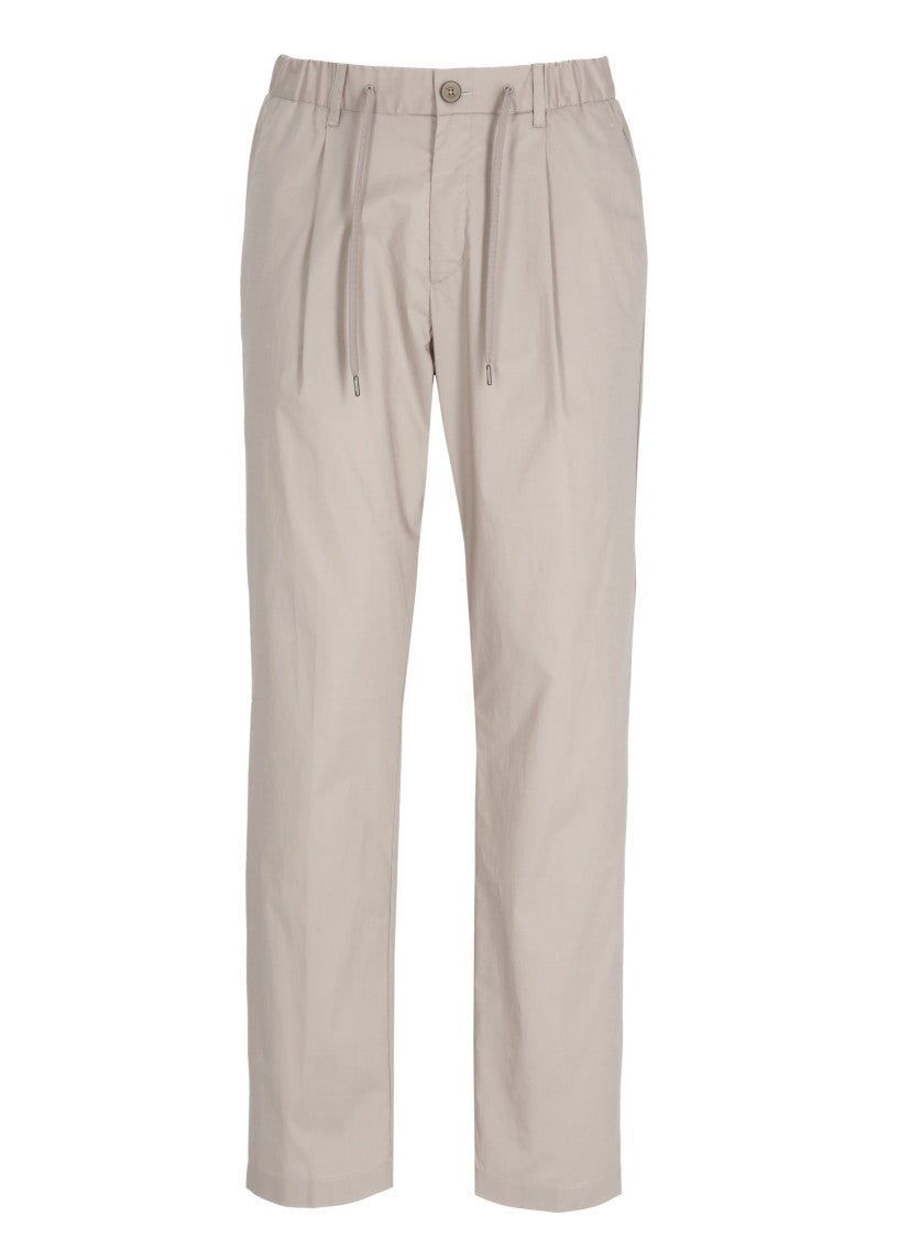 Herno Beige Cotton Straight-Leg Pants
