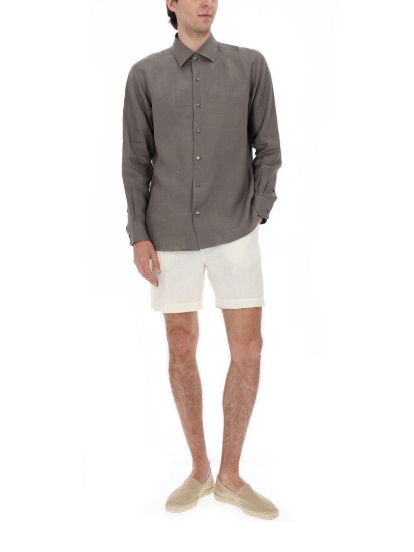 120% Lino Light Linen Elastic Waistband Shorts
