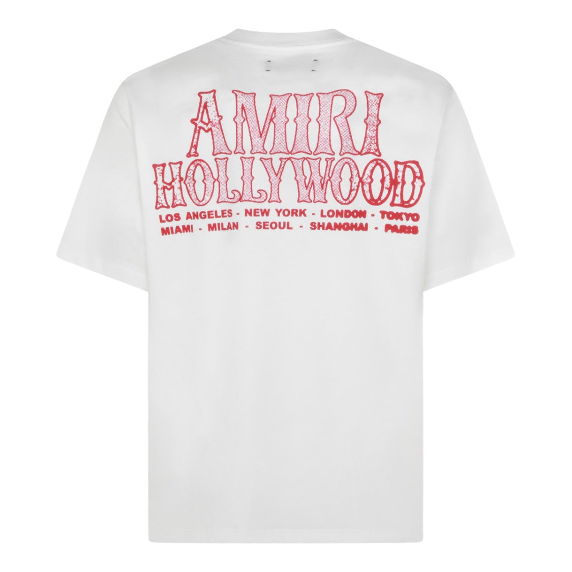 Amiri Short-Sleeve White T-Shirt With Bold Graphic Design