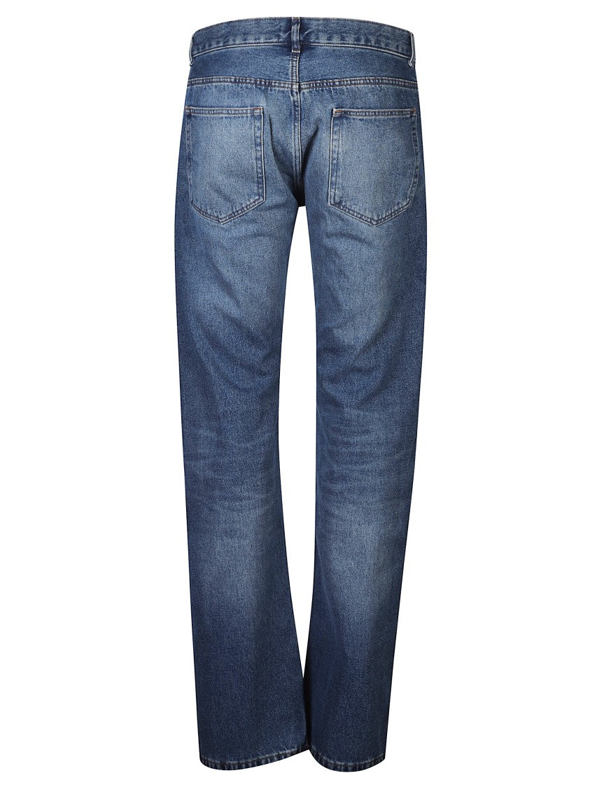 A.P.C. Blue Five Pocket Cotton Jeans